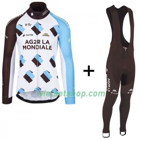 Fietskleding (Fietsshirt Lange Mouw + Lange Koersbroek) 2017 AG2R La Mondiale N001 Fietskleding (Fietsshirt Lange Mouw + Lange Koersbroek) 2017 AG2R La Mondiale N001